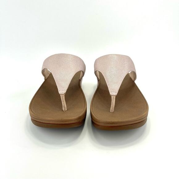 Fitflop Lulu Thong-Toe Sandal/Flip Flop Size 10 Rose Gold Arch Support Cushioned - Picture 3 of 16
